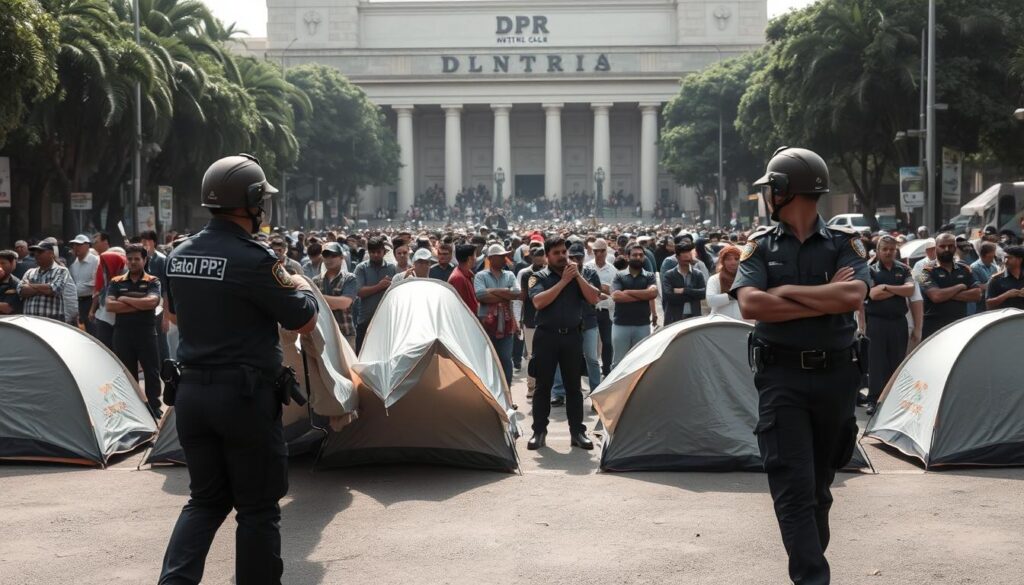penertiban tenda demonstran